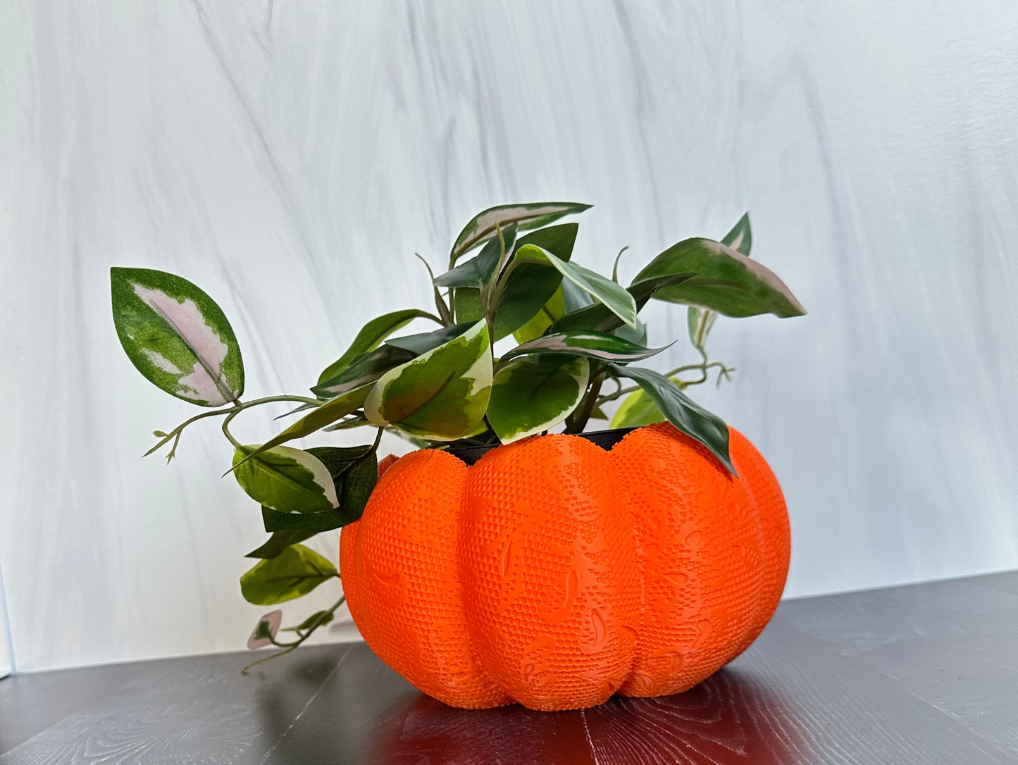 Lace Pattern Pumpkin Planter