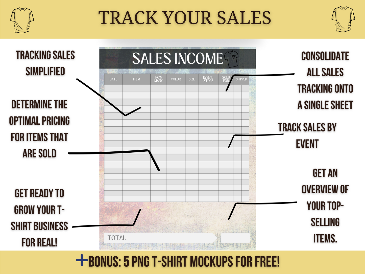 Track business sales