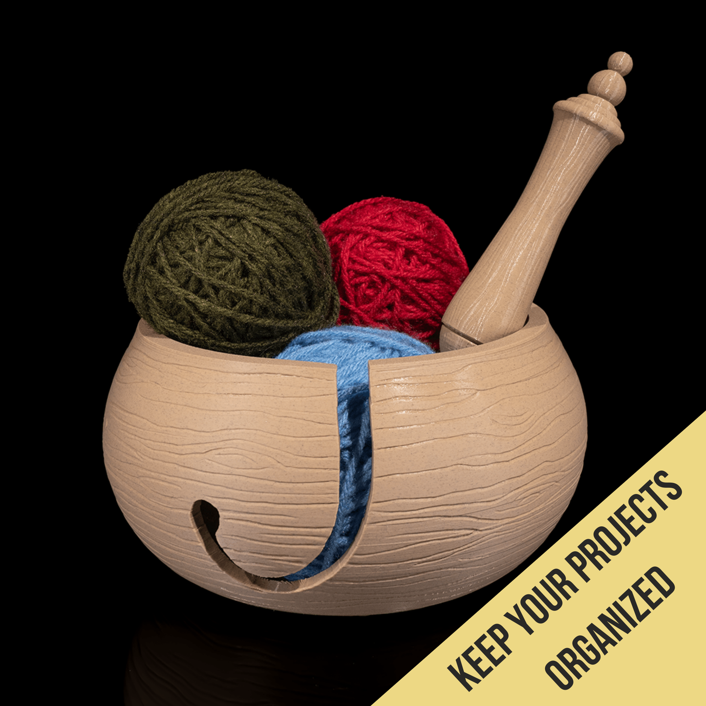 Wood-like Yarn Bowl Kit