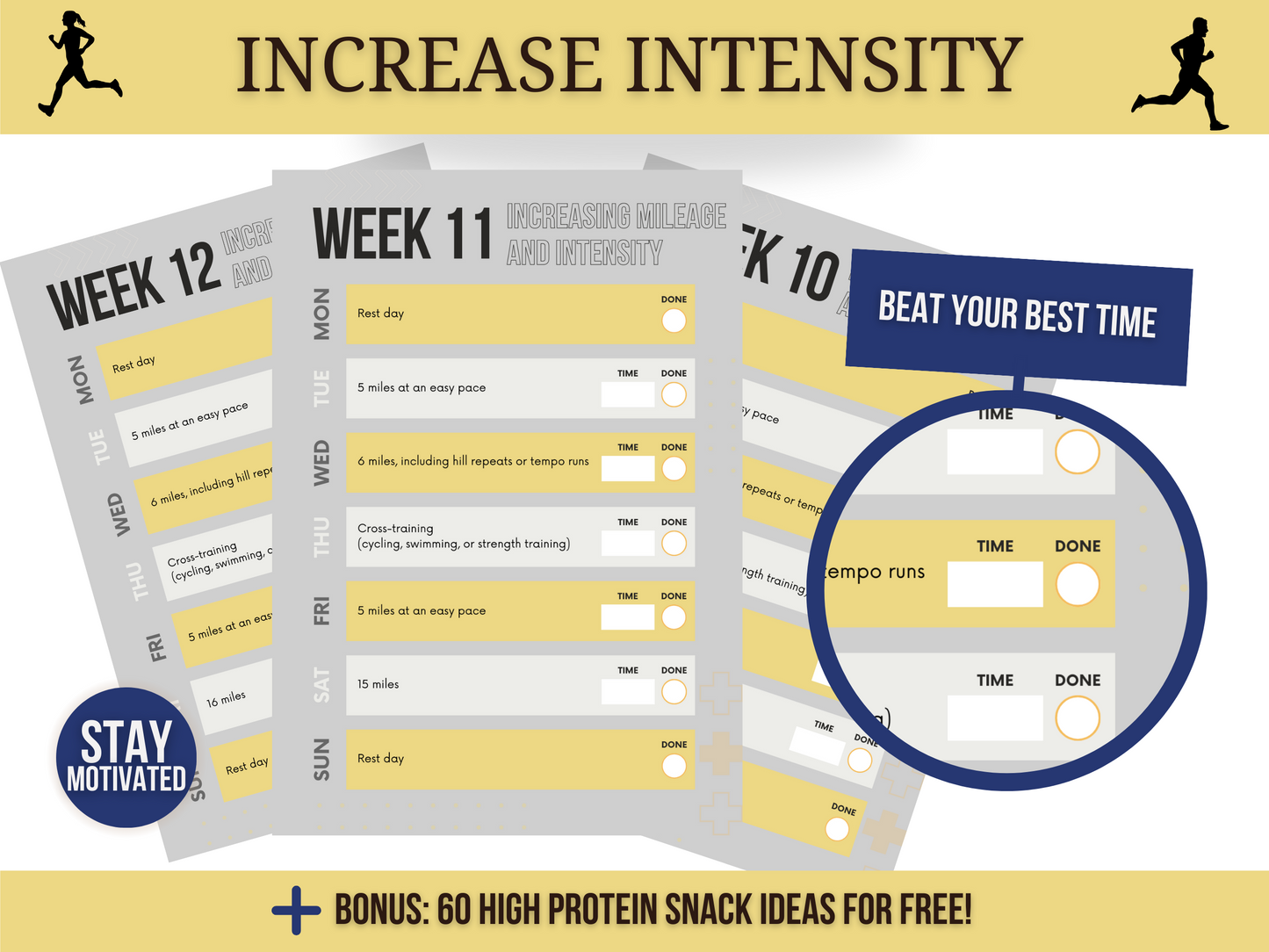 increase intensity of workouts