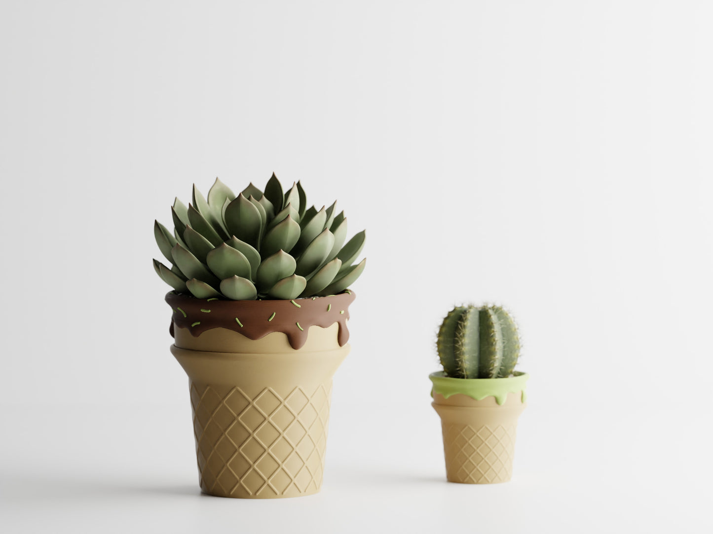 Cake Cone Plant Pot Vase Container (SET OF 2)