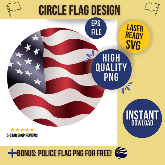 Circle Flag SVG (digital download only)