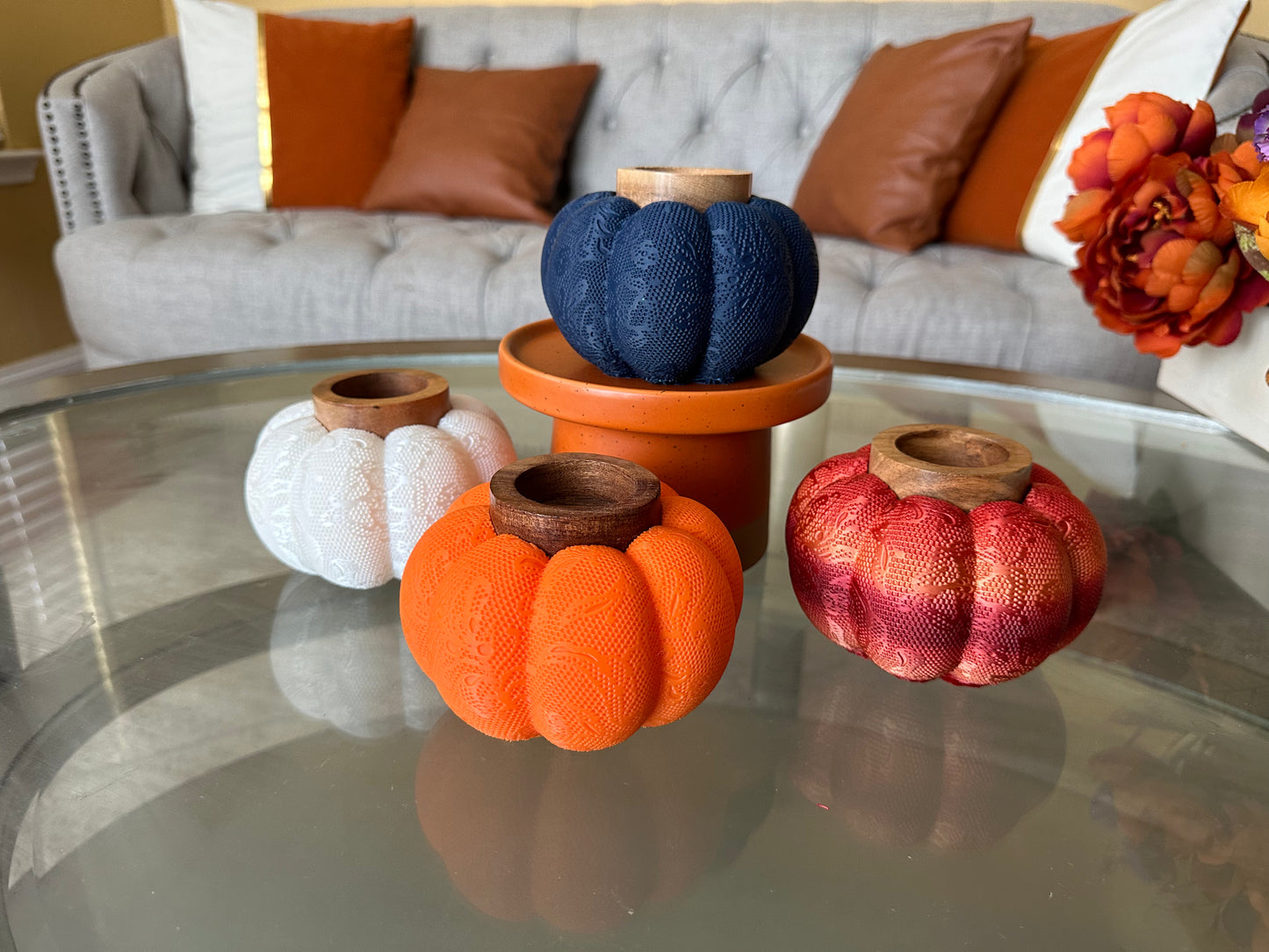 Pumpkin Tealight Holders