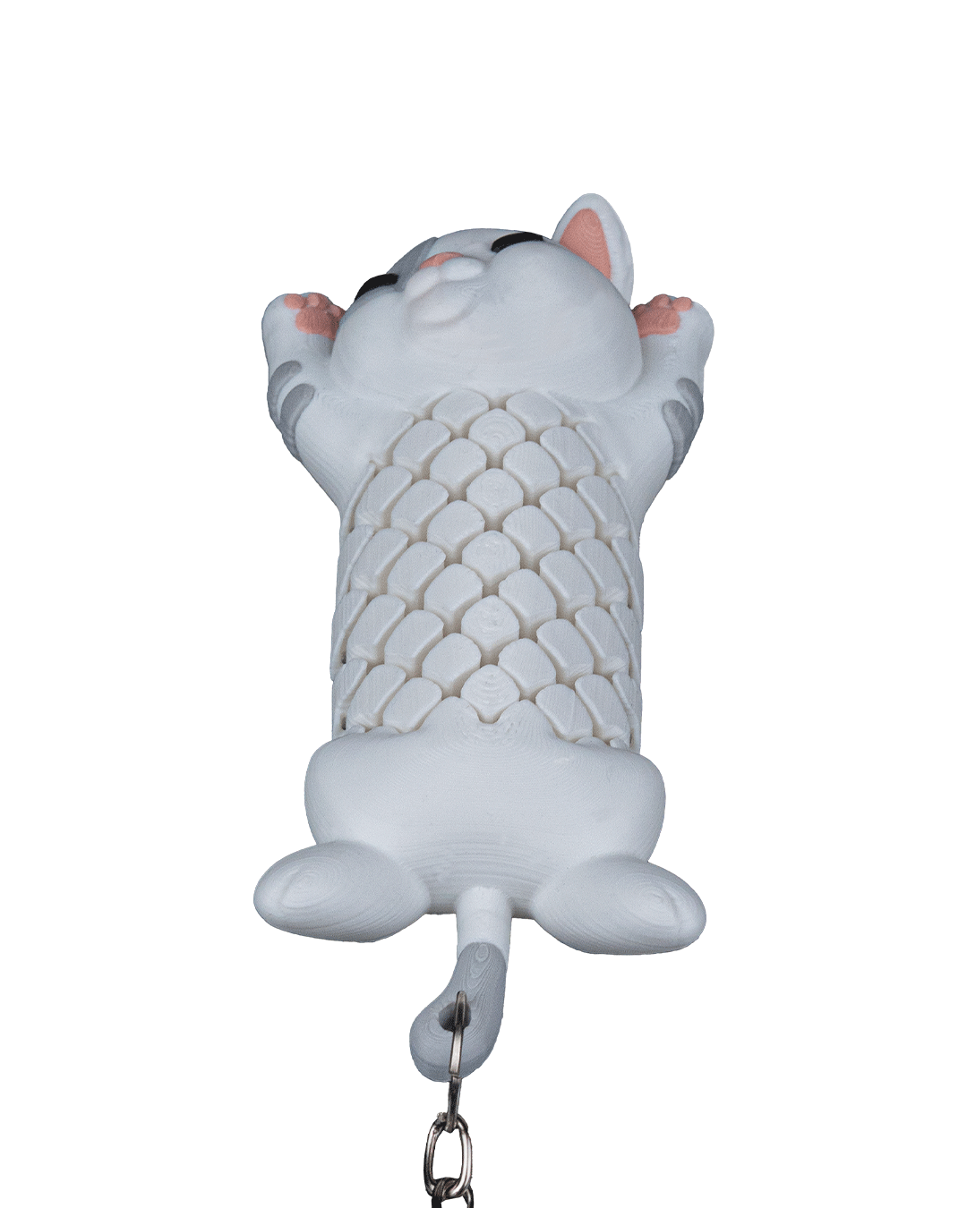 Cute Cuddly Lazy Cat Keychain