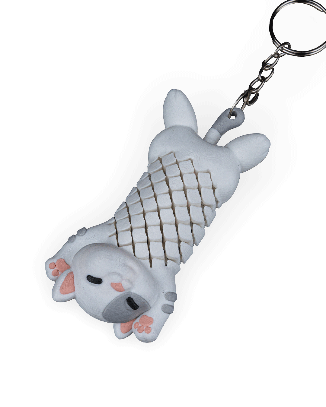 Cute Cuddly Lazy Cat Keychain