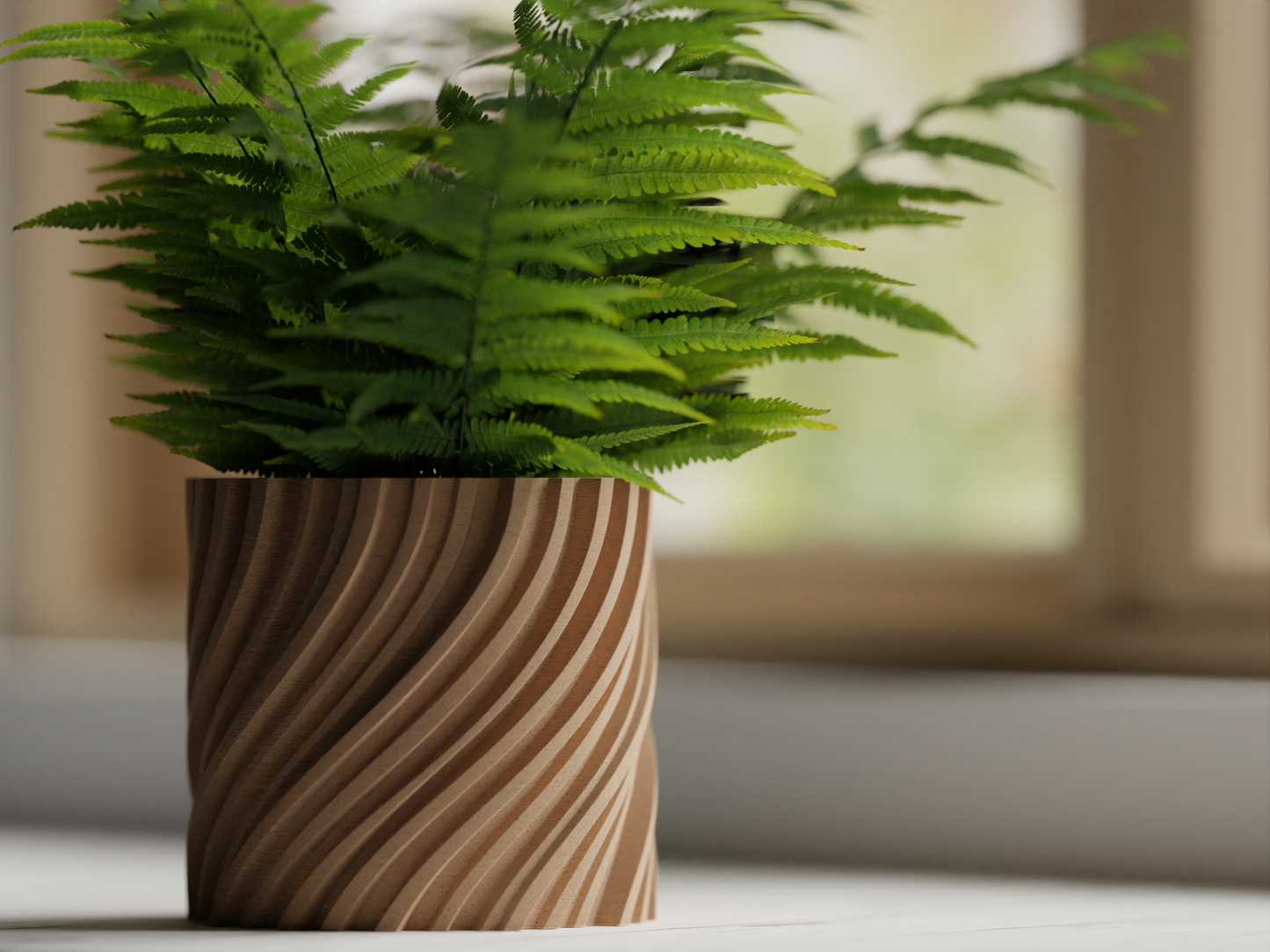 Wavy Ribbed Plant Pot Vase