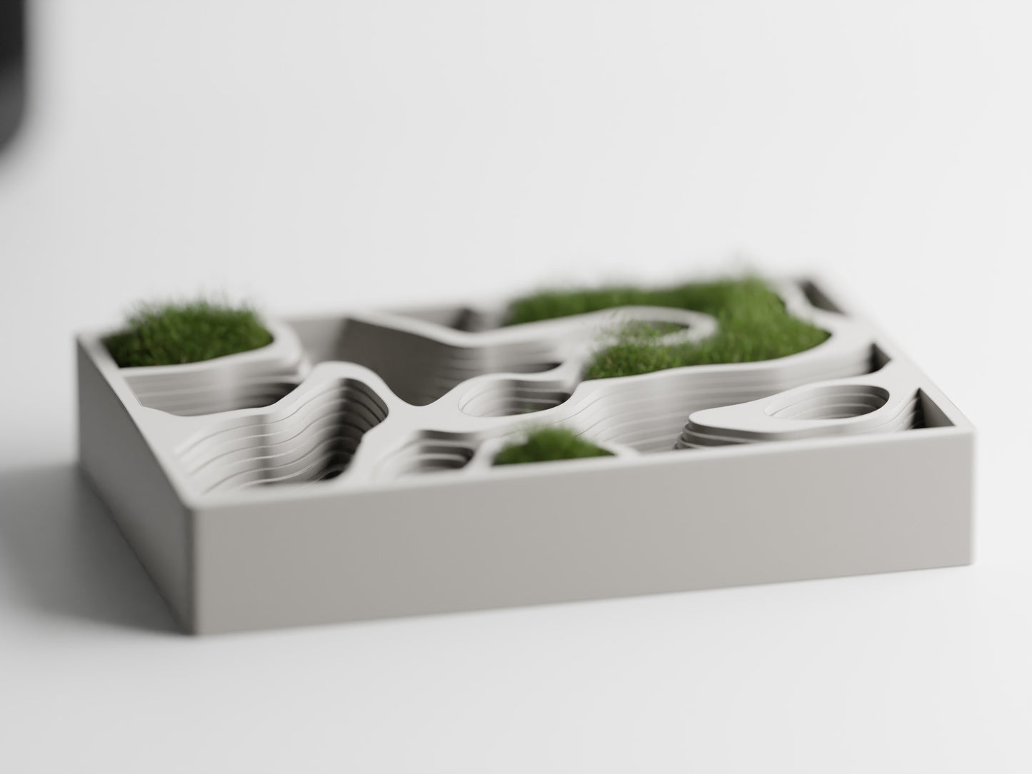 Living Tray Desk Coffee Table Organizer (Live Plant NOT Included)